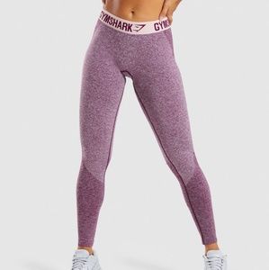 Gymshark Flex Leggings - Dark Ruby Marl/Blush Nude